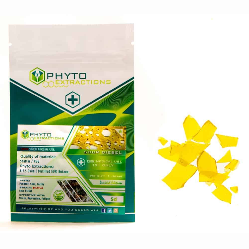 "Sour diesel strain concentrate from phyto extractions"