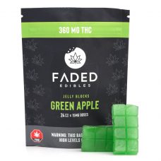 aded Jelly Blocks 360mg THC Green Apple