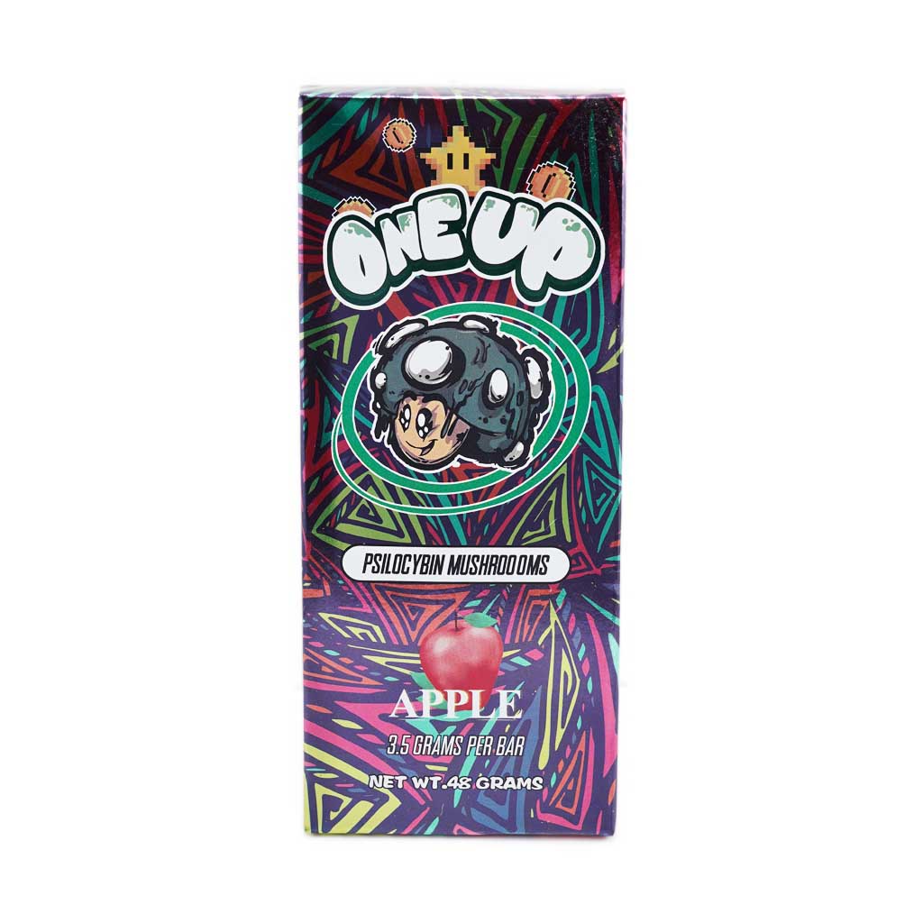 One Up Psilocybin Chocolate Bar 3500mg Apple Goldbuds 0443