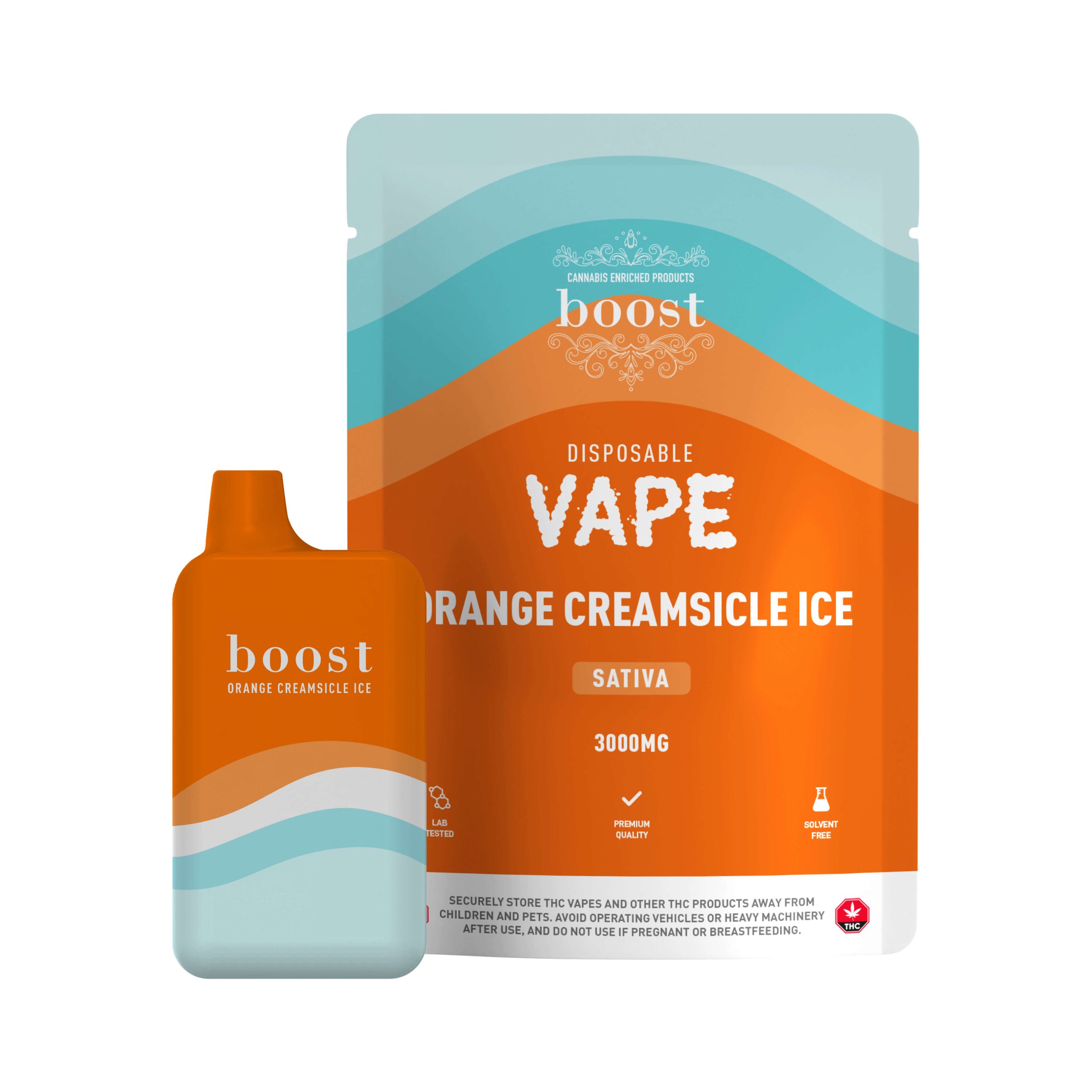 Boost – 3g Disposable THC Vape Pen – Orange Creamsicle Ice | Goldbuds