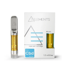 An image of a 1200mg CBD vape pen cartridge on a white background