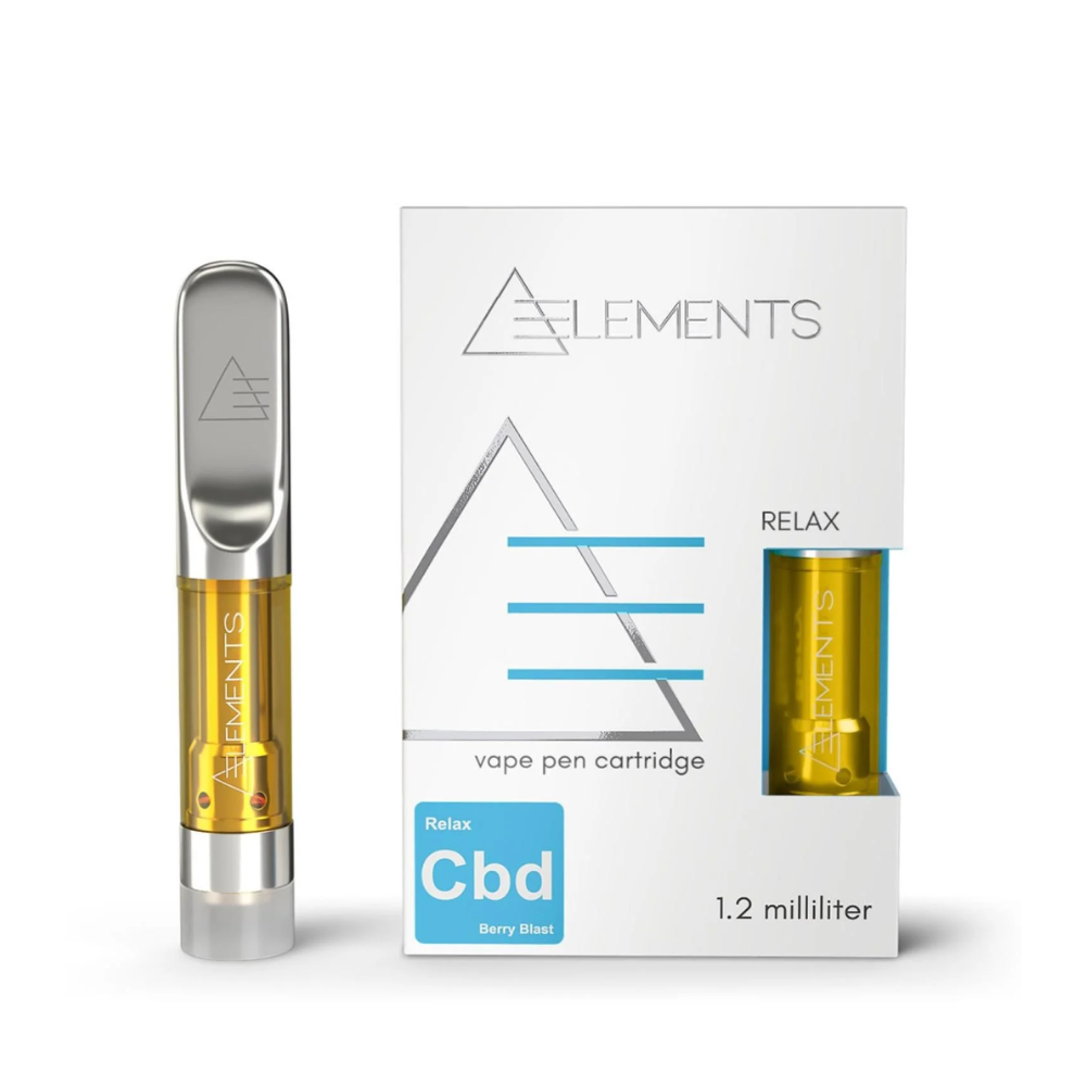 An image of a 1200mg CBD vape pen cartridge on a white background