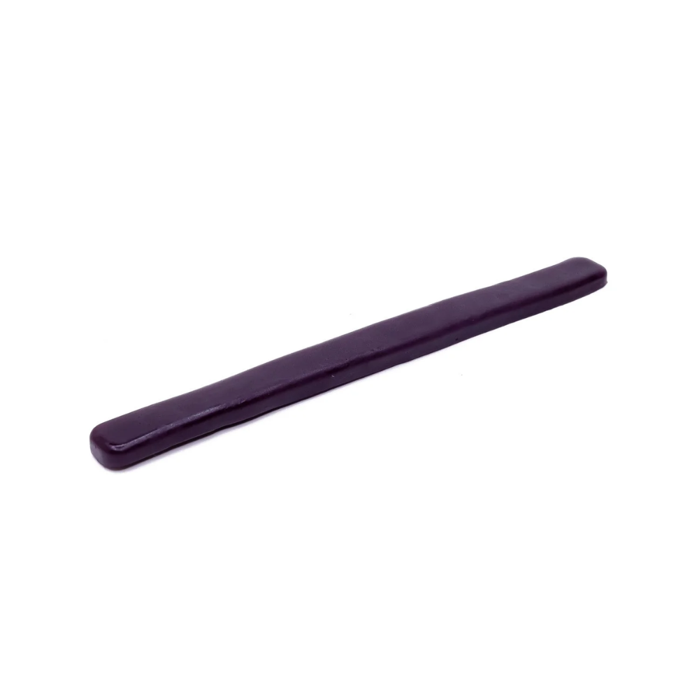 Unwrapped Dope Rope – Blackberry laid out on a white background, showing a long, chewy candy rope without any sugar coating