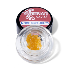 Kootenay Labs – Northern Lights Caviar – 1g on a Clea white background