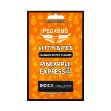 An image of PEGASUS – Indica Litty Bites – Pineapple Express – 2500mg THC on a clean white background